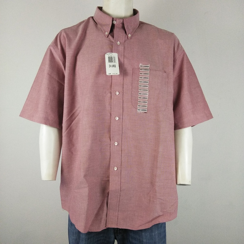 🔴Van Heusen NWT red short sleeve men's shirt